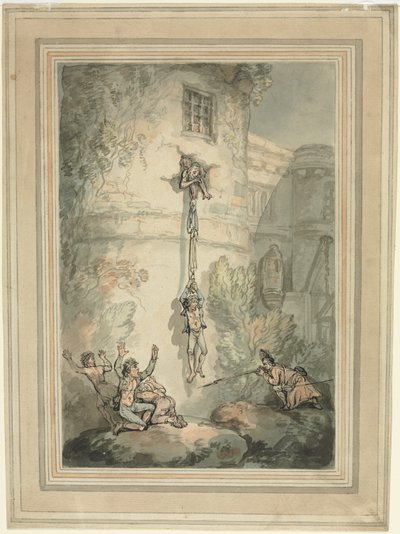 Fuga de prisioneros franceses de Thomas Rowlandson