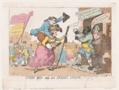 Cada hombre tiene su caballo de batalla de Thomas Rowlandson