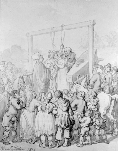 Ejecución en Tyburn, 1803 de Thomas Rowlandson