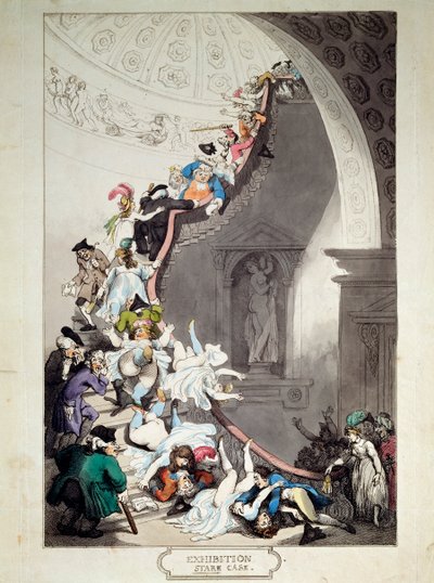 Escalera de exposición, 1811 de Thomas Rowlandson