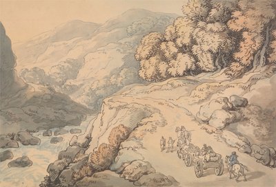 Cascadas del río Conwy, Gales del Norte de Thomas Rowlandson