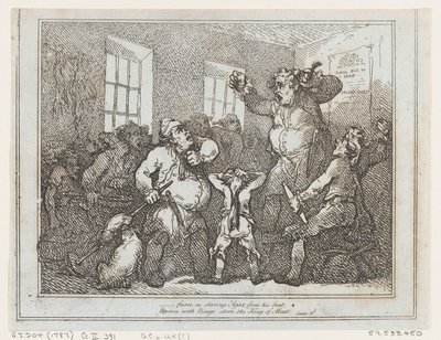 Feroz como el mirador Ajax desde este asiento..., 1787 de Thomas Rowlandson