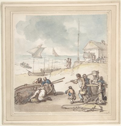 Figuras a orillas del mar de Thomas Rowlandson