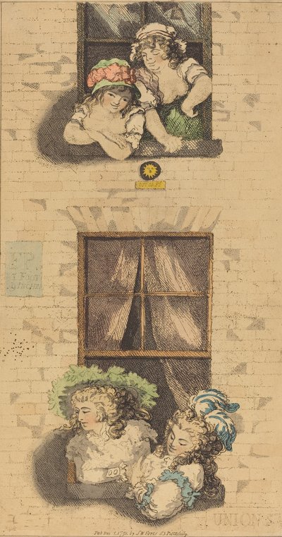 Primer y segundo piso, publicado en 1791 de Thomas Rowlandson