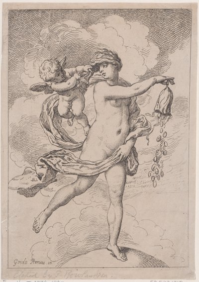 Fortuna con una bolsa, 1795-99 de Thomas Rowlandson