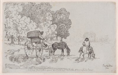 Tumbona de cuatro ruedas de Thomas Rowlandson