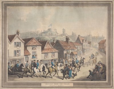 La caza del zorro [serie de cuatro]: 4. Regreso de la caza. / Escena en Eaton de Thomas Rowlandson