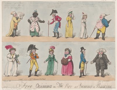 Opiniones libres sobre el salario del joven Roscius, 26 de febrero de 1805 de Thomas Rowlandson