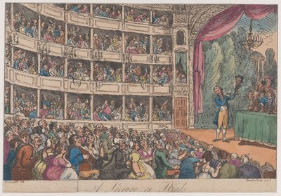 Frontispicio, de Una conferencia sobre cabezas de George Alexander Stevens, abril 1808 de Thomas Rowlandson