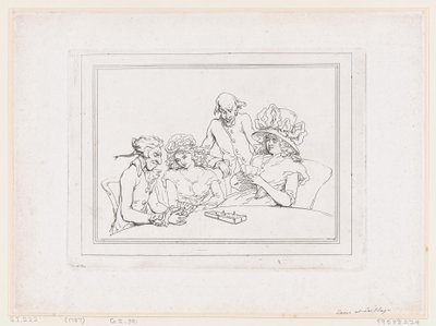 Partida de cribbage de Thomas Rowlandson