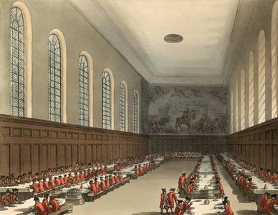 Vista general del interior del Hospital de Chelsea de Thomas Rowlandson