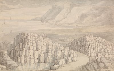 La Calzada de los Gigantes, Antrim, Irlanda. de Thomas Rowlandson