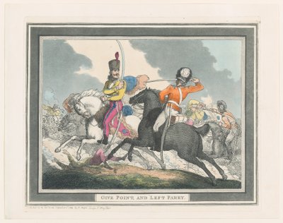 Dar puntos y parry izquierdo de Thomas Rowlandson