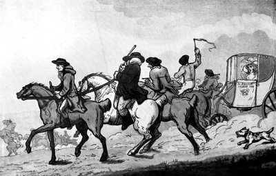 Yendo a las carreras, finales del siglo XVIII de Thomas Rowlandson