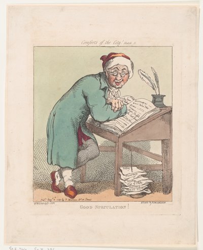 ¡Buena especulación!, 10 de agosto de 1799 de Thomas Rowlandson
