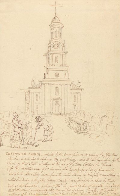 Iglesia de Greenwich de Thomas Rowlandson