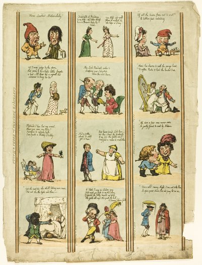 Cenefas grotescas para salones y habitaciones de Thomas Rowlandson