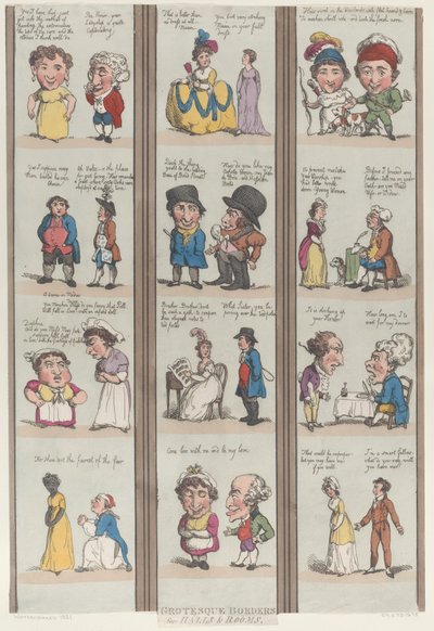 Bordes grotescos para habitaciones y pasillos, [1800], reimpresión de Thomas Rowlandson