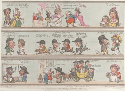 Bordes grotescos para habitaciones y salones de Thomas Rowlandson
