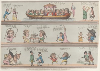 Bordes grotescos para habitaciones y salones, [29 de octubre de 1800], reimpresión de Thomas Rowlandson