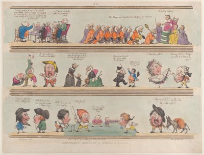 Bordes grotescos para habitaciones y pasillos, Placa 13, 1799 de Thomas Rowlandson