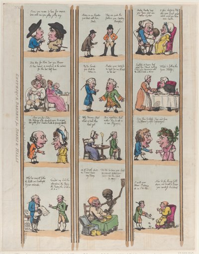 Bordes grotescos para habitaciones y salones, Placa 15, 1799 de Thomas Rowlandson