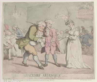 Asamblea de Hackney, 1802 de Thomas Rowlandson