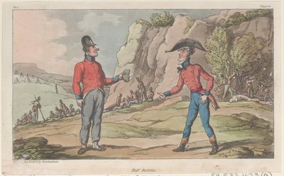 Medias raciones, de Las aventuras militares de Johnny Newcome de Thomas Rowlandson