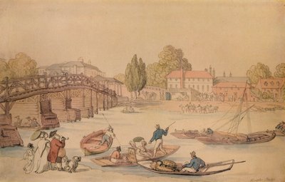 Puente de Hampton, 1800 de Thomas Rowlandson