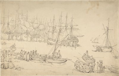 Escena portuaria de Thomas Rowlandson