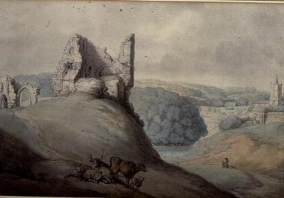 Castillo de Harborough, Yorkshire de Thomas Rowlandson