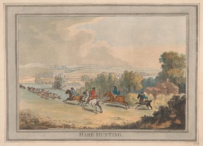Caza de liebres de Thomas Rowlandson