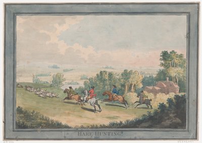 Caza de liebres, 1 de febrero de 1789 de Thomas Rowlandson