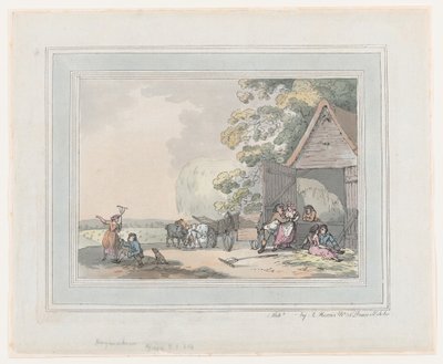 Haciendo heno, 1787 de Thomas Rowlandson