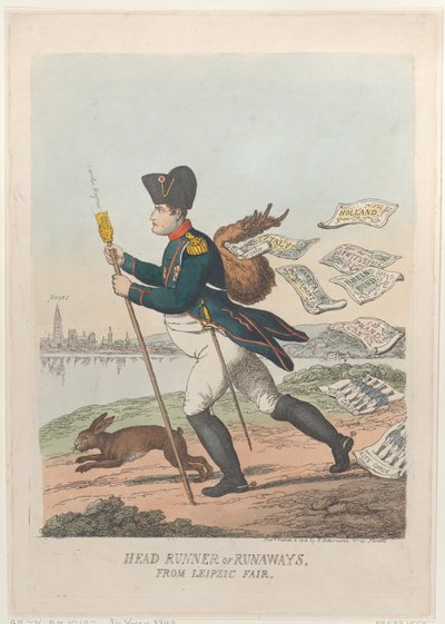 Corredor Principal o Fugitivos de la Feria de Leipzig, 2 de marzo de 1814 de Thomas Rowlandson