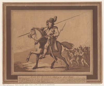 Henry Munro, líder de los rebeldes irlandeses de Thomas Rowlandson
