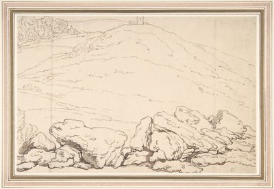 Paisaje montañoso con rocas de Thomas Rowlandson