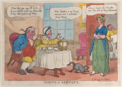 Contratando a un Sirviente, 1811 de Thomas Rowlandson