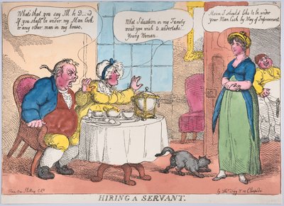Contratando a un sirviente, 1811 de Thomas Rowlandson