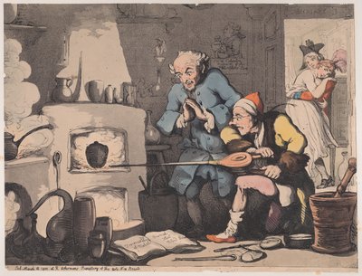 Hocus Pocus, o Buscando la Piedra Filosofal, 12 de marzo de 1800 de Thomas Rowlandson