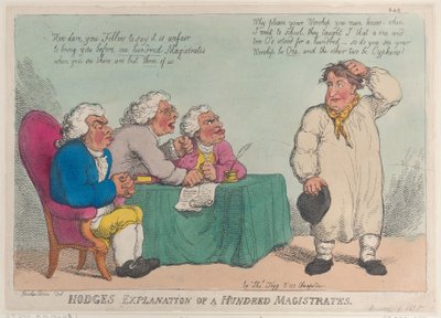 Explicación de Hodge de cien magistrados, 1 de marzo de 1815 de Thomas Rowlandson