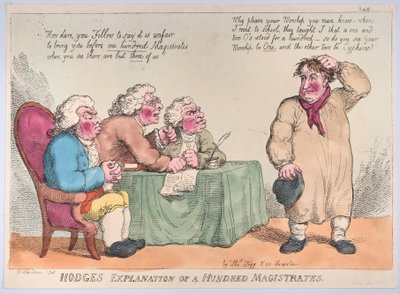Explicación de Hodge de Cien Magistrados, 1 de marzo de 1815 de Thomas Rowlandson