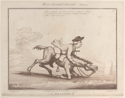 Logros del caballo, Boceto 4: ¡Un devoto!, 1 de agosto de 1799 de Thomas Rowlandson