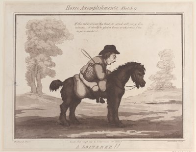 Logros del caballo, Boceto 9: ¡Un holgazán!, 1 de agosto de 1799 de Thomas Rowlandson