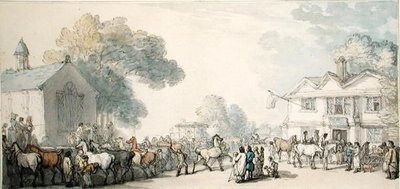 Feria de caballos, Southampton de Thomas Rowlandson