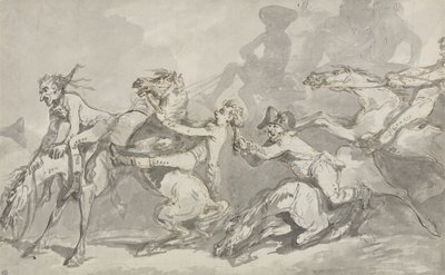 Jinetes colisionando, c.1785-90 de Thomas Rowlandson