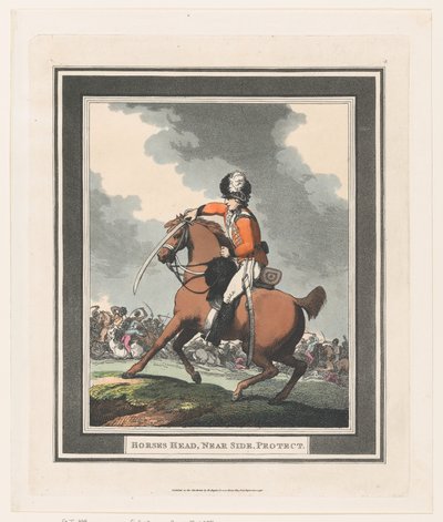 Cabeza de caballo, lado cercano, proteger, 1 de septiembre de 1798 de Thomas Rowlandson