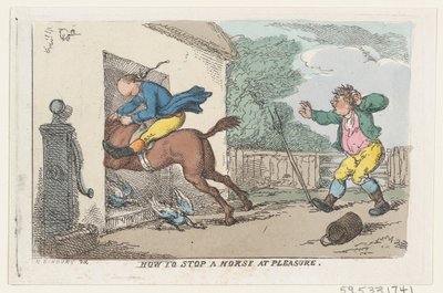 Cómo detener un caballo a placer de Thomas Rowlandson