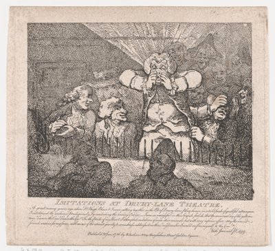 Imitaciones en el Teatro Drury-Lane Bellezas pintorescas de Boswell, Parte Segunda de Thomas Rowlandson