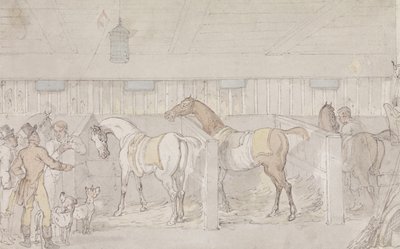 Interior de un establo de Thomas Rowlandson